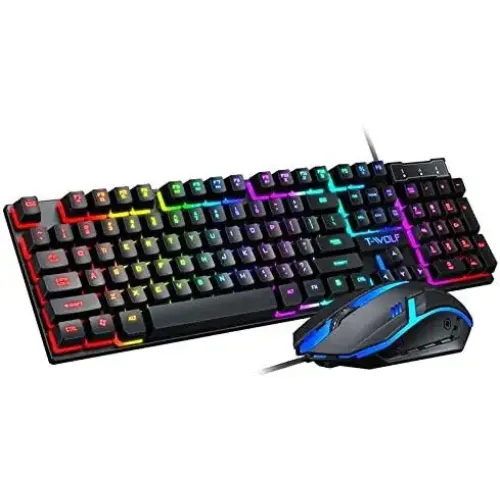 T-WOLF TF200 USB Wired Gaming Keyboard Mouse Combo