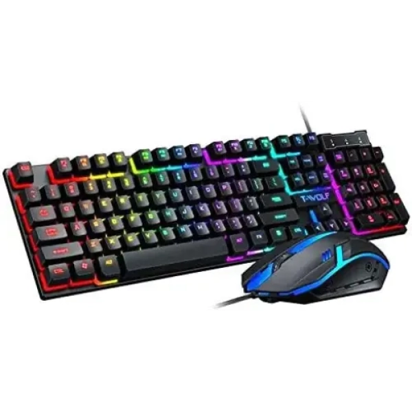 T-WOLF TF200 USB Wired Gaming Keyboard Mouse Combo