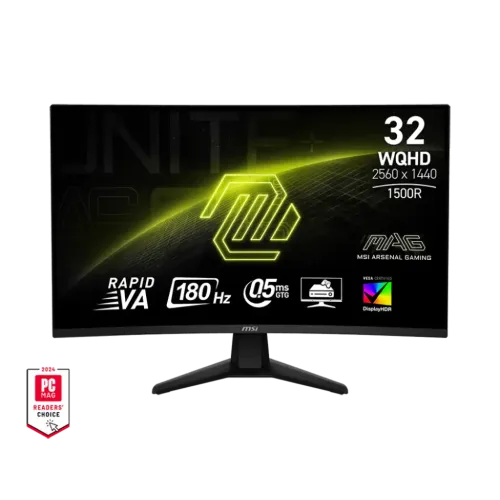 MSI MAG 32CQ6F 31.5 Inch 180Hz VA WQHD Curved Gaming Monitor