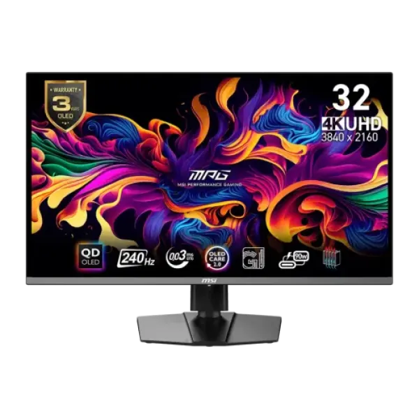 MSI MPG 321URX 31.5 Inch QD-OLED 4K UHD 240Hz Gaming Monitor