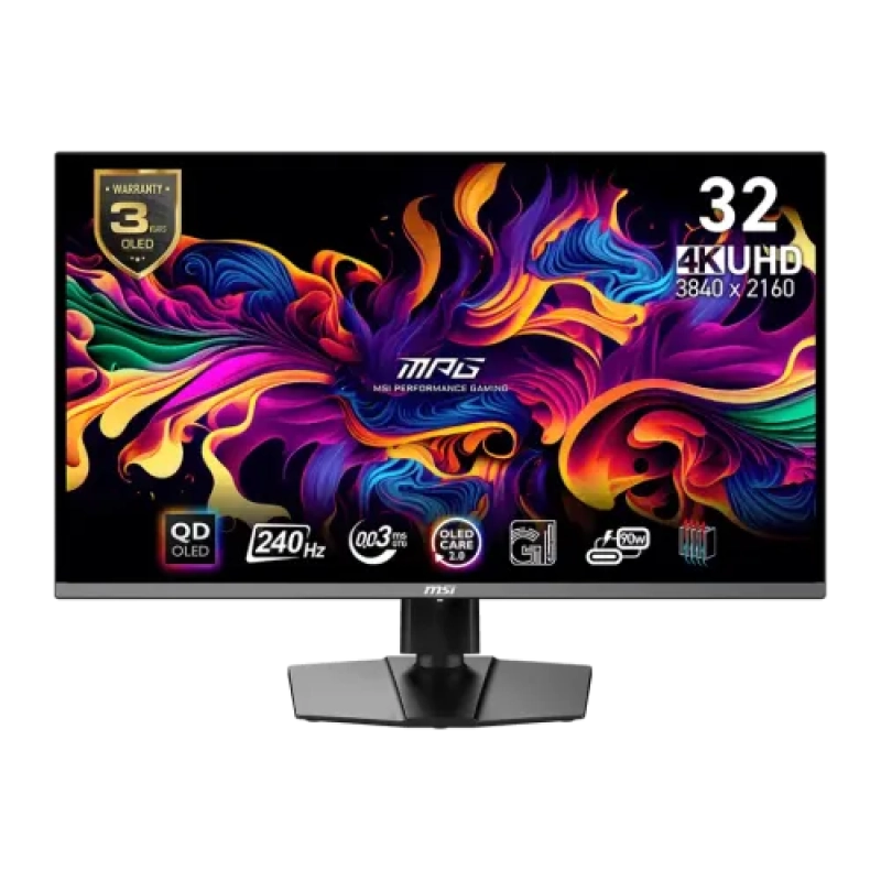 MSI MPG 321URX 31.5 Inch QD-OLED 4K UHD 240Hz Gaming Monitor