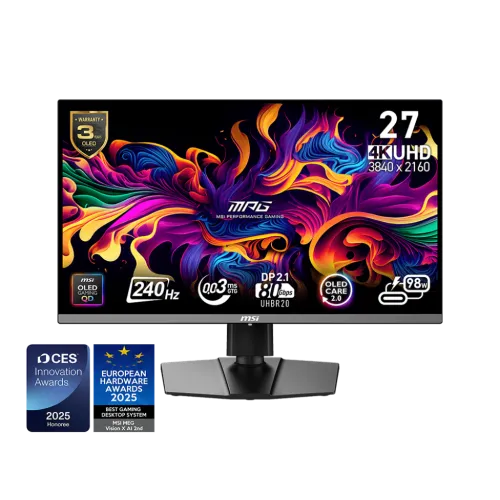 MSI MPG 272URX QD-OLED 27-inch 240Hz UHD 4K Gaming Monitor