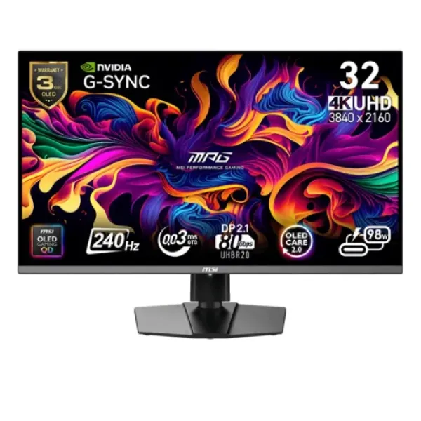 MSI MPG 322URX 240Hz QD-OLED 4K UHD 31.5 Inch Gaming Monitor