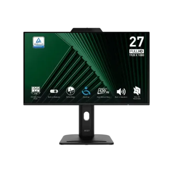 MSI PRO MP272PMG 27 Inch 120Hz FHD Monitor (Built in Webcam)