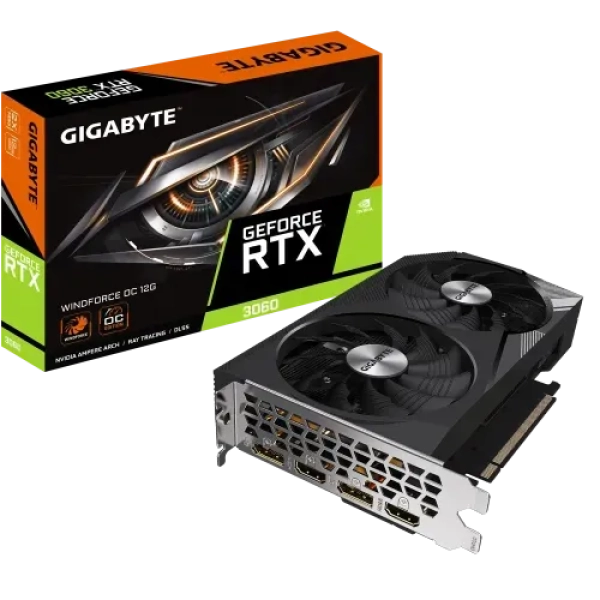 Buy GIGABYTE GeForce RTX 3060 WINDFORCE OC 12GB GDDR6 Graphics - Main Image